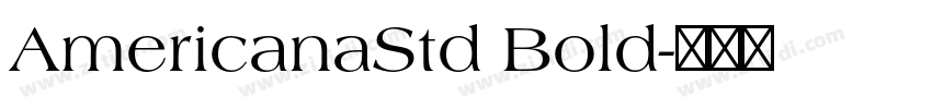 AmericanaStd Bold字体转换